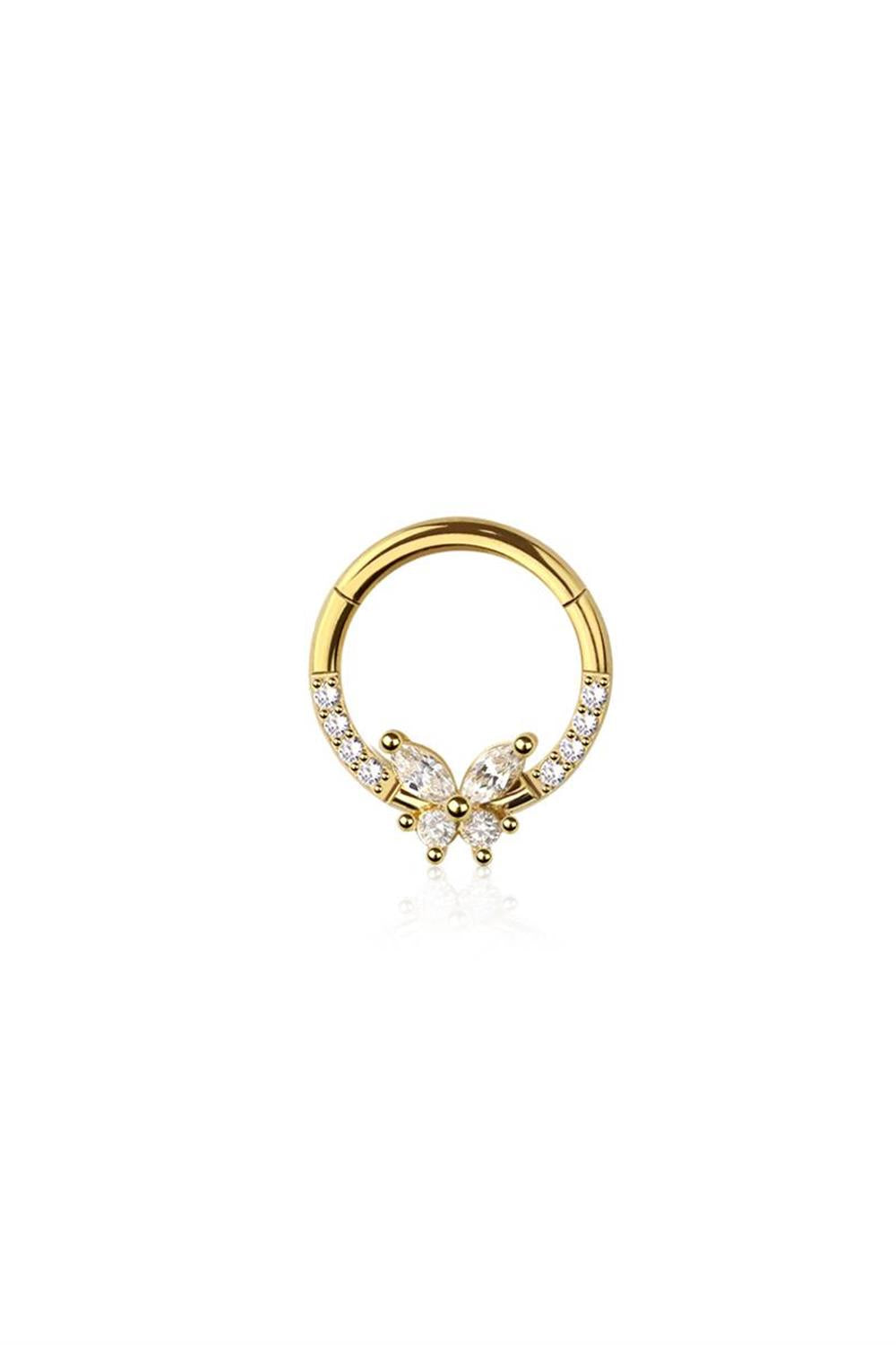 16G SURGICAL STEEL BUTTERFLY HINGED (8MM) HOOP